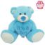Picture of 28cm (11 INCH) SNUGGLE BEARS SITTING BABY BEAR WITH ITS A BOY HEART BLUE