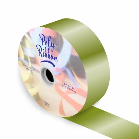 Picture of 50mm (2 INCH) POLY RIBBON X 100 YARDS MOSS GREEN