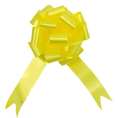 Picture of POLY RIBBON PULL BOWS 30mm X 30pcs LEMON