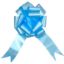 Picture of POLY RIBBON PULL BOWS 50mm X 20pcs BABY BLUE