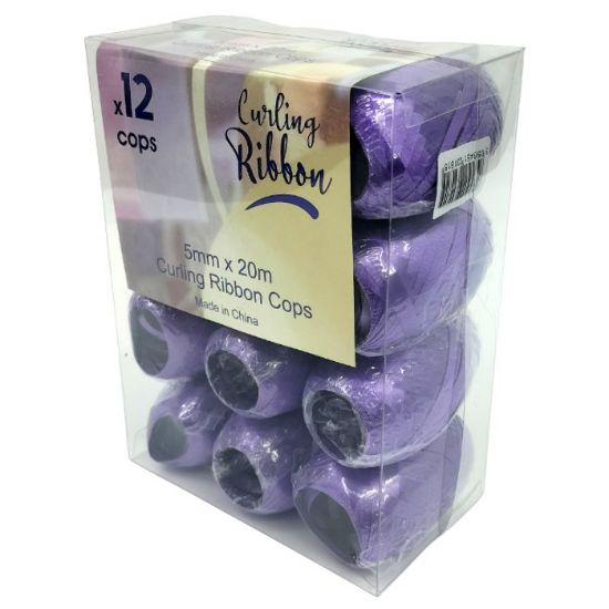 Picture of CURLING RIBBON COPS 5mm X 20m X 12pcs PURPLE