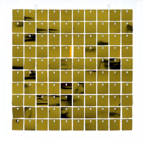 Picture of SEQUIN WALL PANEL 30cm X 30cm SQUARE SEQUINS ACRYLIC BACKED GOLD (TYPE B)