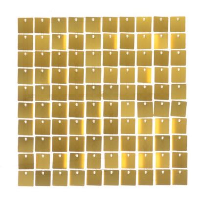 Picture of SEQUIN WALL PANEL 30cm X 30cm SQUARE SEQUINS ACRYLIC BACKED NEW GOLD (TYPE B)