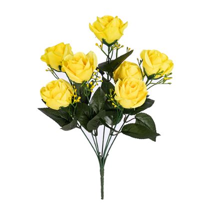 Picture of ROSEBUD BUSH (7 HEADS) BRIGHT YELLOW