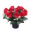 Picture of CEMETERY POT WITH ROSEBUDS AND GYP (12 HEADS) RED