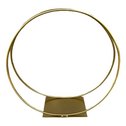 Picture of 45cm METAL DOUBLE RING ROUND DECO FRAME GOLD