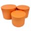 Picture of SET OF 3 ROUND FLOWER BOXES ORANGE