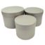 Picture of SET OF 3 ROUND FLOWER BOXES SILVER