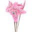 Picture of 7.5cm FELT BUTTERFLY WITH SPRING ON 50cm STICK BRIGHT PINK X 6pcs