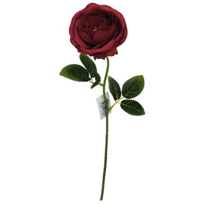 Picture of 40cm SINGLE CABBAGE ROSE RED