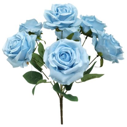 Picture of 43cm ROSE BUSH (7 HEADS) BLUE