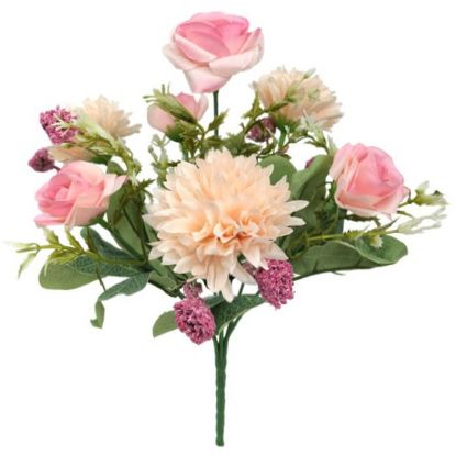 Picture of 29cm SPIKY MUM & ROSE MIXED BUSH PINK