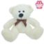 Picture of 61cm (24 INCH) SNUGGLE BEARS SITTING BEAR WITH RIBBON BOW IVORY