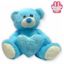 Picture of 38cm (15 INCH) SNUGGLE BEARS SITTING BABY BEAR WITH ITS A BOY HEART BLUE