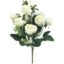 Picture of 32cm MINI ROSE BUSH (10 HEADS) WITH EUCALYPTUS IVORY