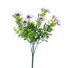 Picture of 33cm PLASTIC PANSY & EUCALYPTUS BUSH ASSORTED X 48pcs