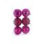 Picture of 10cm CHRISTMAS BAUBLES ASSORTED FUCHSIA X 6pcs