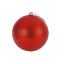 Picture of 20cm CHRISTMAS BAUBLE GLITTERED RED