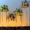 Picture of SET OF 4 METAL SQUARE STANDS WITH LEGS WHITE