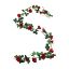 Picture of 183cm (6ft) PREMIUM ROSE & ROSEBUD GARLAND RED