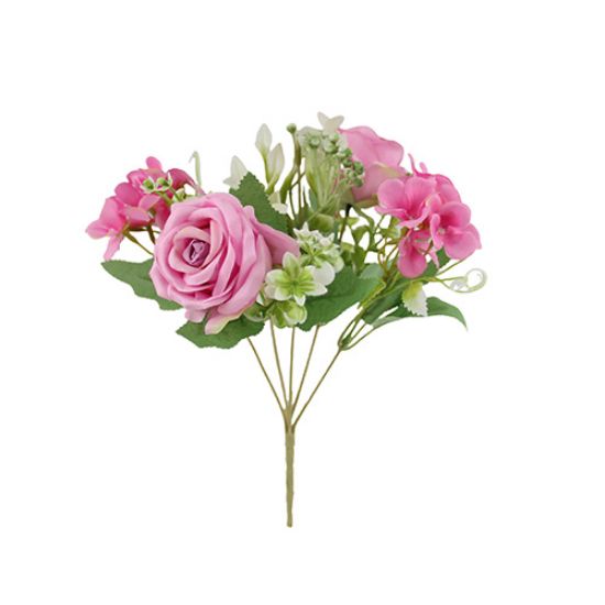 Picture of 30cm ROSE HYDRANGEA & BERRY BUSH PINK