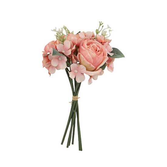 Picture of 35cm ROSE & HYDRANGEA BUNDLE PINK