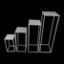 Picture of SET OF 4 METAL SQUARE STANDS WITH LEGS WHITE