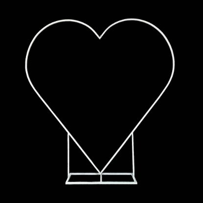 Picture of 200cm METAL HEART FRAME WITH STAND WHITE