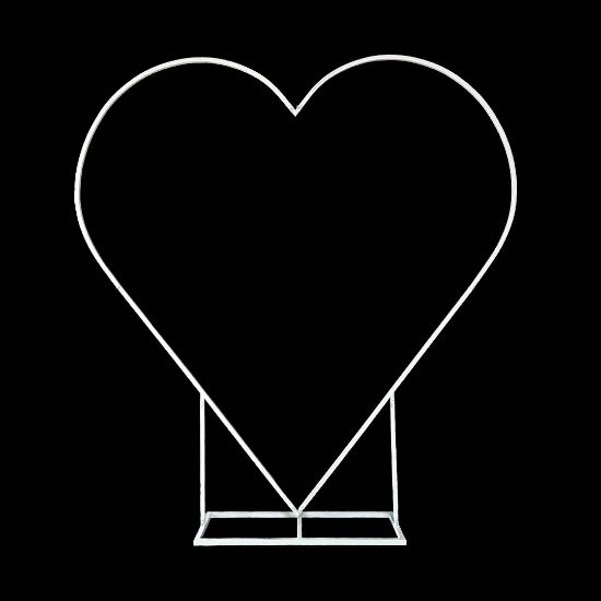 Picture of 200cm METAL HEART FRAME WITH STAND WHITE