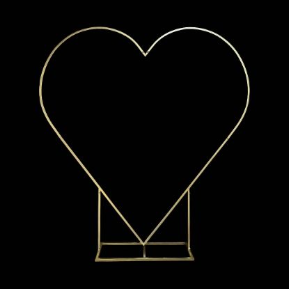 Picture of 200cm METAL HEART FRAME WITH STAND GOLD