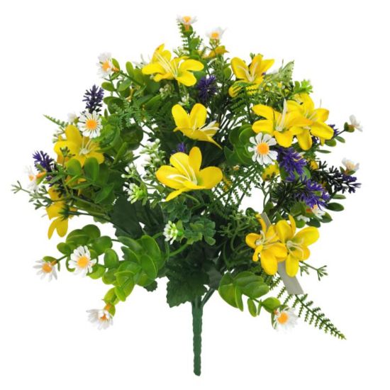 Picture of 36cm SPRING SATIN LILY & LAVENDER BUSH LILAC/PURPLE