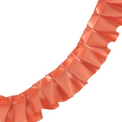 Picture of 50mm PRE PLEATED RIBBON X 10 METRES DARK ORANGE