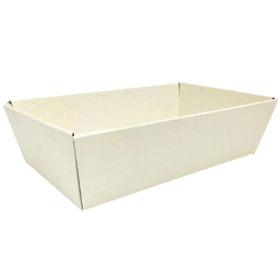 Picture of 28 X 18cm MEDIUM HAMPER TRAY IVORY X 30pcs