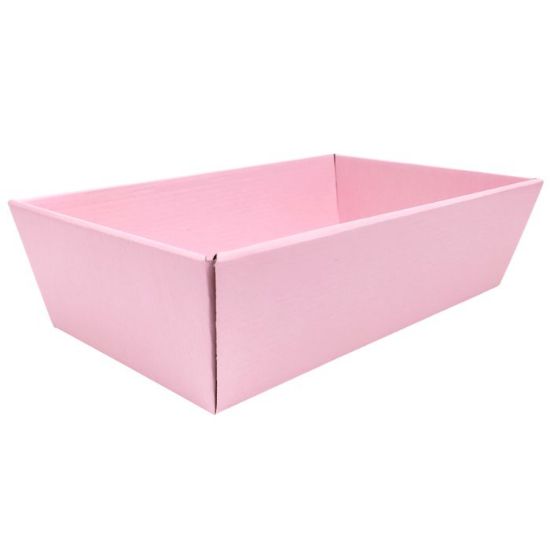 Picture of 28 X 18cm MEDIUM HAMPER TRAY BABY PINK X 30pcs