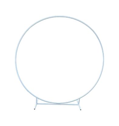 Picture of 2m (200cm) METAL ROUND DECO FRAME WITH STAND WHITE