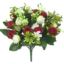 Picture of 36cm ROSEBUD & DAISY BUSH WITH WILDFLOWER RED/IVORY