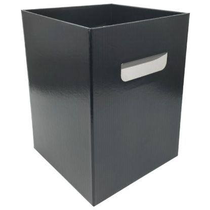 Picture of 24.5cm FLOWER BOX WITH HANDLES BLACK X 10pcs