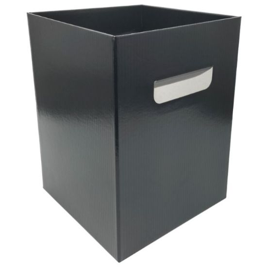 Picture of 24.5cm FLOWER BOX WITH HANDLES BLACK X 10pcs