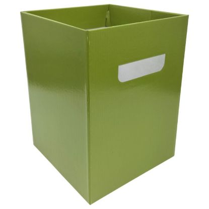 Picture of 24.5cm FLOWER BOX WITH HANDLES OLIVE GREEN X 10pcs