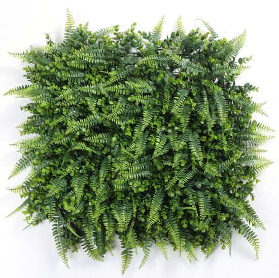 Picture of 50cm X 50cm UV RESISTANT PLASTIC FERN FOLIAGE WALL GREEN