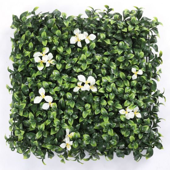 Picture of 50cm X 50cm UV RESISTANT PLASTIC FOLIAGE WALL GREEN/WHITE