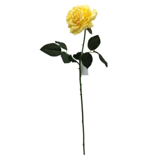 Picture of 63cm REAL TOUCH TEA ROSE YELLOW/PINK