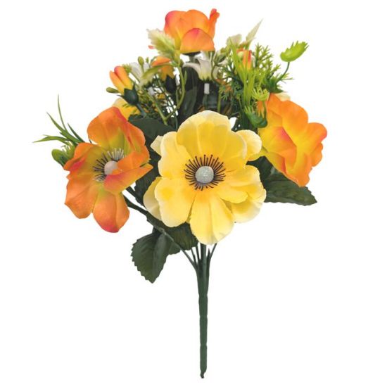 Picture of 30cm ANEMONE BUSH YELLOW/ORANGE
