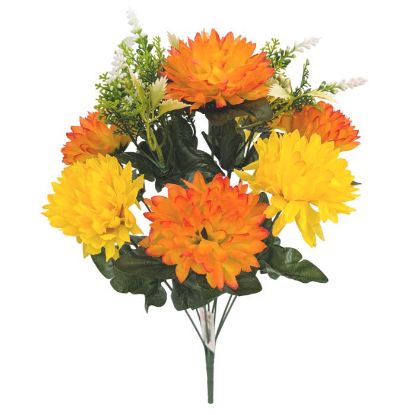 Picture of 40cm BALL MUM & DAISY BUSH YELLOW/ORANGE
