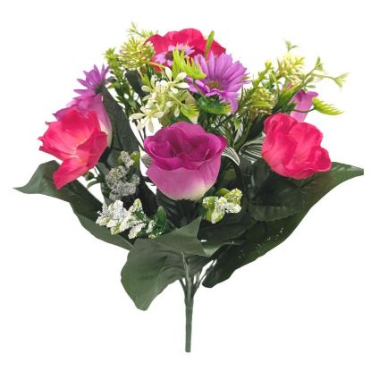 Picture of 35cm ROSEBUD & ANEMONE BUSH CERISE/PINK