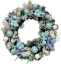 Picture of 50cm BAUBLE WREATH WITH BOWS BLUE/WHITE