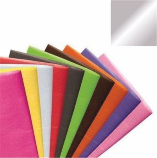 Picture of TISSUE PAPER 500 x 750mm (50gsm) X 48 SHEETS BRIGHT METALLIC SILVER