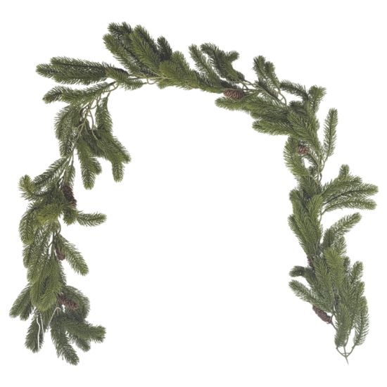 Picture of 180cm SPRUCE GARLAND WITH CONES  GREEN