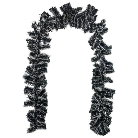 Picture of 270cm (9ft) TINSEL GARLAND DARK GREEN/WHITE