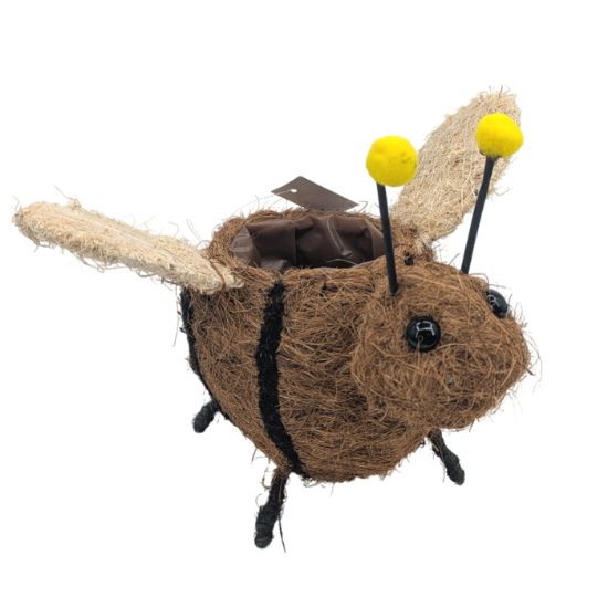 Picture of 21cm COCO FIBRE BEE PLANTER BROWN/YELLOW